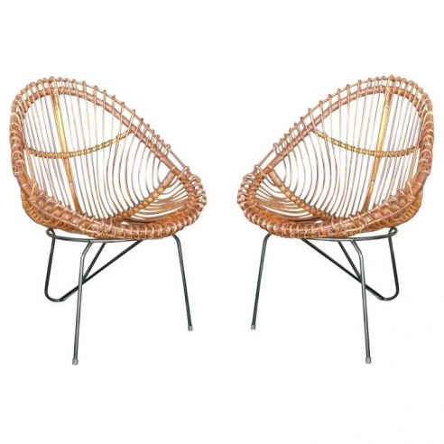 1950’s Italian Rattan Chairs